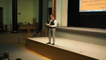 Sergio Bernués en la Cámara de Comercio de Zaragoza